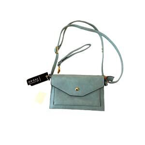 Isabelle Peta-Approved Light Blue Vegan Handbag with Adjustable Shoulder Strap